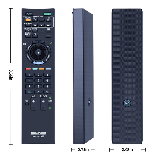 New RM-GD009 Remote Control For Sony Bravia TV KDL-55EX500 KDL46EX500 KDL40EX500 - Picture 5 of 7