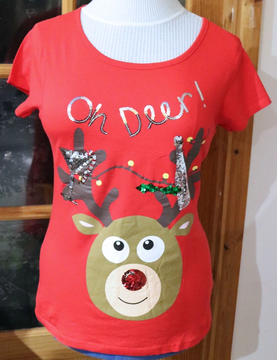 Red sparkly sales christmas tops