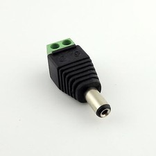 DC Power CCTV Video 5.5 x 2.5mm Male Plug LED Balun Terminals Adapter Connector