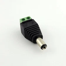 DC Power CCTV Video 5.5 x 2.5mm Male Plug LED Balun Terminals Adapter Connector