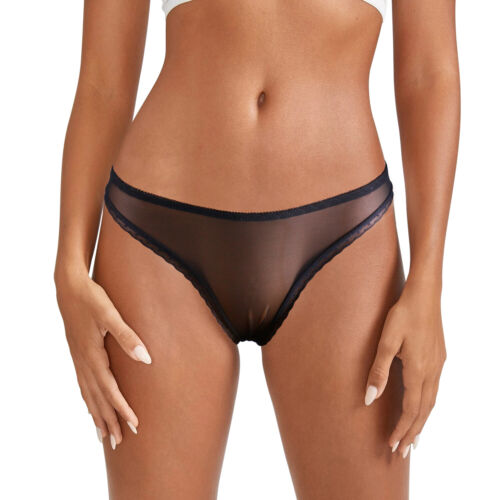 Women's Sexy Mesh Sheer Thong Ultra-thin Panties See-through Lingerie Panties - Picture 5 of 60