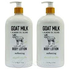 (2-PACK) Home & Body Co. Goat Milk Almond Oil Blend Vanilla Body Lotion - 27 oz