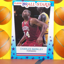 1989-90 FLEER Basketball STICKER # 4 *** '89 ALL-STARS *** Charles Barkley