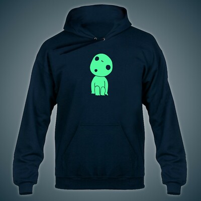 Kodama Child Tree Forest Spirit Glow in the Dark Kapuzenpullover Hoody