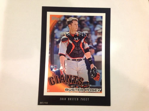 BUSTER POSEY #221 GIANTS RC MVP 2010 Style 2016 Topps Anthology 5X7 #ed/499 made