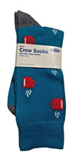 Coffee Crew Socks Mens NEW Novelty Fun Food Drink Themed Funny Old Navy Pair