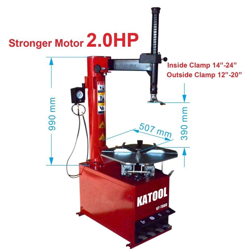 2.0HP Motor Auto Repair Tire Changer Automatic Measurement Ruler Wheel ...