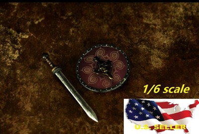 1/6 Sword Shield Sparta Warrior weapon Knight Skull Roma for hot toys phicen USA