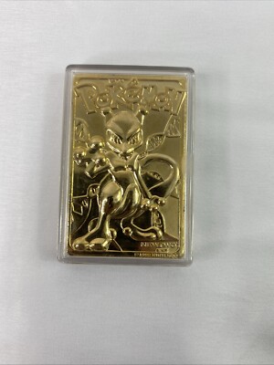 1999 Pokemon 23k Gold plated trading card Mewtwo Collectors | eBay