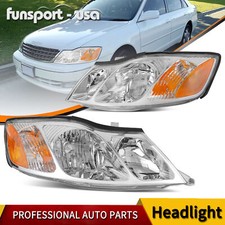Headlights Assembly For 2000-2004 Toyota Avalon Chrome Housing Headlamps LH+RH