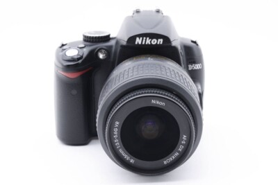 Good】Nikon D5000 12.3MP Lens Kit Digital SLR Camera Black W