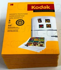 KODAK Magnetic Photo Paper - 4" x 6” 5 Sheet Packs - BRAND NEW 