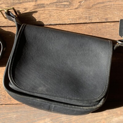 Vintage COACH Patricia Legacy Saddle Bag 9951 in black | eBay