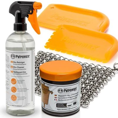 Profi Zubehör Pflege-Set Petromax Dutch Oven Ringreiniger Schaber Pflegepaste
