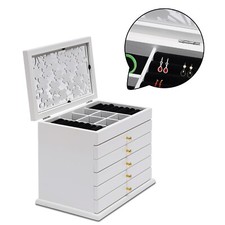 6-Layer Jewelry Box Organizer for Women Girls Large Jewelry Storage Case Drawer