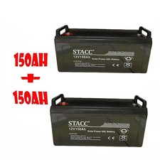 KIT 2 GEL BATTERIA 150 AH 300 AH PER KIT FOTOVOLTAICO PANNELLO SOLARE CAMPER ...