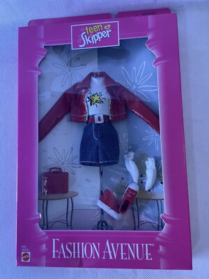 Barbie teen Skipper Fashion Avenue NIB red jacket star shirt Mattel 1997 18379