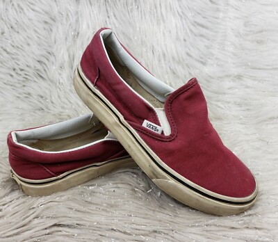 VANS Off the Wall Red Casual Sneakers Slip On Size Mens