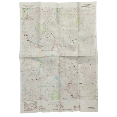 Vintage USGS Topographic Map Topo - Split Mtn Inyo Muir Forest California - 1984