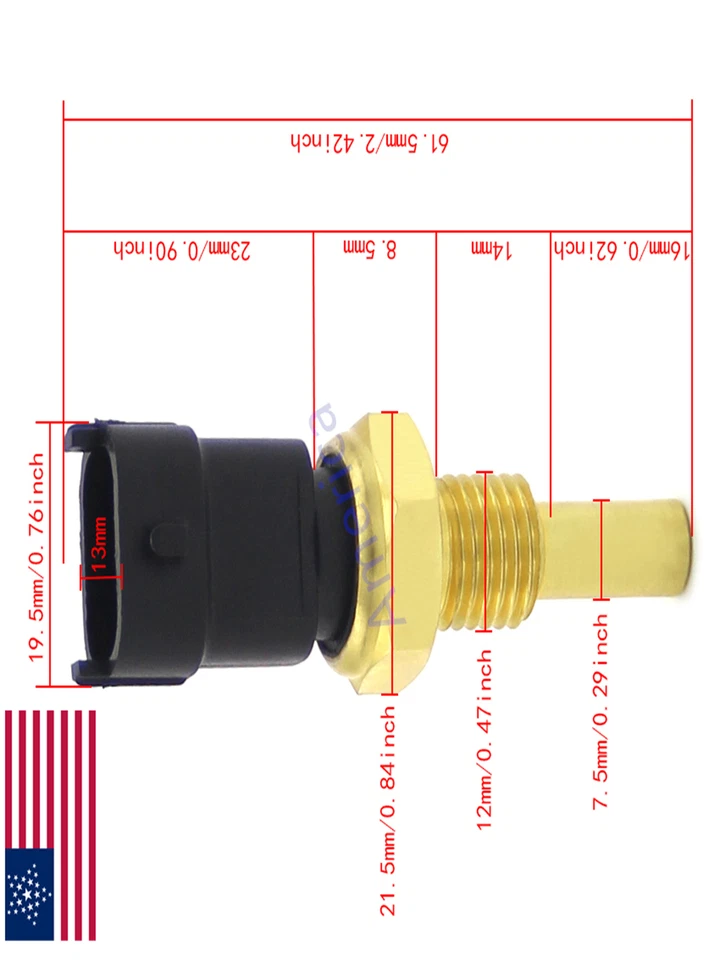 For Polaris Water Temperature Sensor RZR XP 1000 RZR 570 RZR 4 900 14-17 4010644 Foto 2 de 4