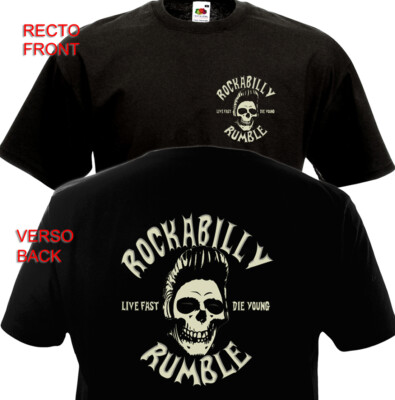 T-SHIRT ROCKABILLY RUMBLE - Teddy Boy TeenCats Riot Rockers Crazy Cavan Matchbox
