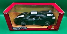 RARE! Hot Wheels Ferrari FXX Black White Stripe 1:18 Model Car NEW IN BOX