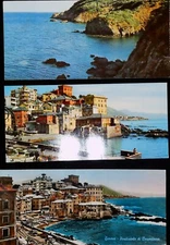 3 Vintage Postcard Italy Genoa Elba Island 20702
