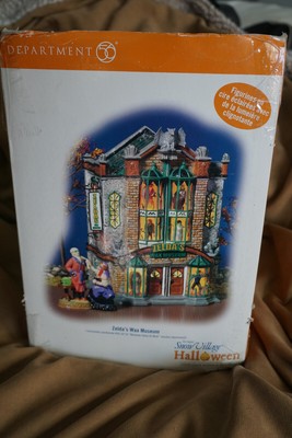 Dept 56 Halloween Snow Village Zelda's Wax Museum 56.54605 2006 Lights Not On