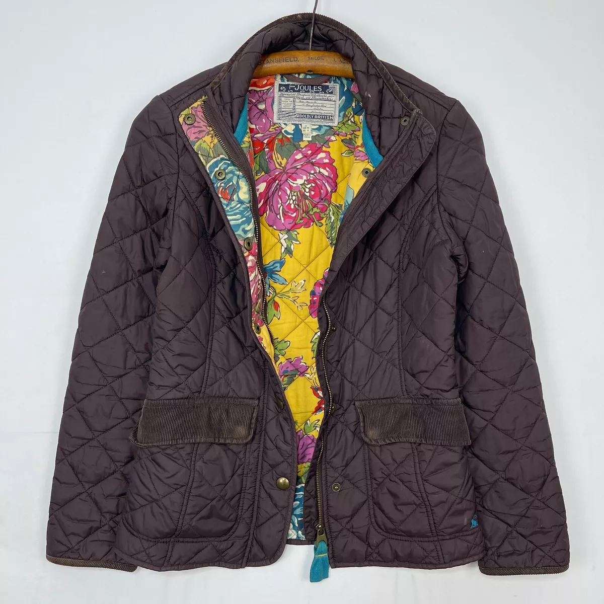 Joules green floral coat hot sale