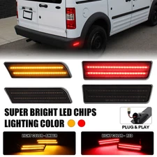 For 2010-2013 Ford Transit Connect Front Rear Bumper LED Side Marker Light Lamps