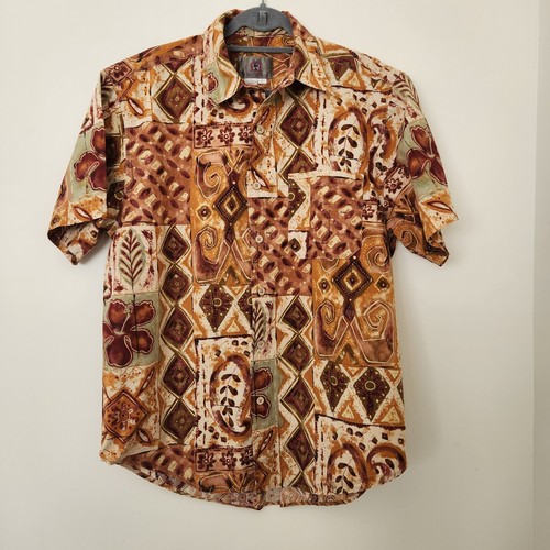 The Territory Ahead Mens Large Short Sleeve Button Up Shirt Multicolor Aztec - 第 1/7 張圖片