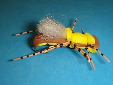 FLY FISHING FLIES - Cinnamon/Yellow FAT ALBERT Size #8 (6 pcs.)