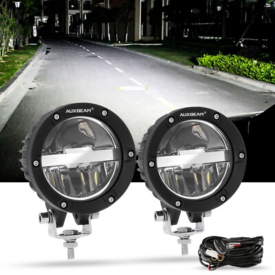 Round 4 inch Front Bumper LED Work Light Pods for Yamaha Grizzly 700 Headlight