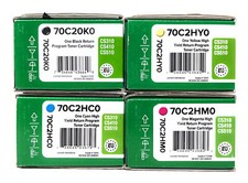 LEXMARK 702 4 Original Toner Black Cyan Magenta Yellow CS310N/CS410DN/CS510DE