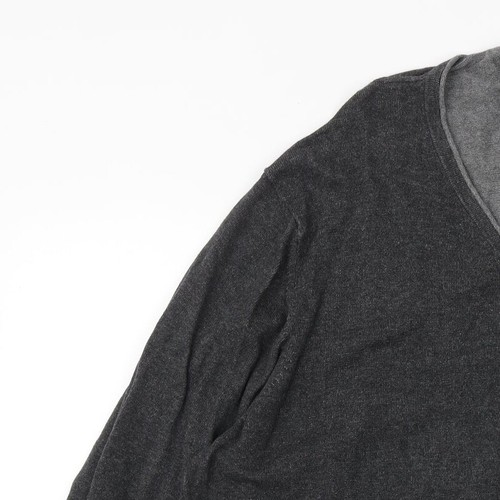 Haggar Mens Grey V-Neck Acrylic Blend Jumper Size XL Long Sleeve - Picture 5 of 12