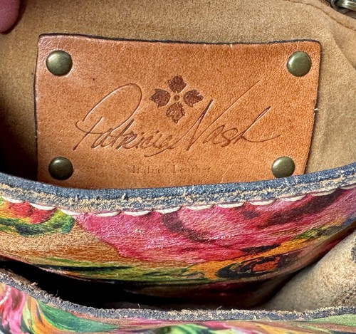 Vintage Patricia Nash Floral Crossbody Purse - 8” x 7” x 6” - Picture 7 of 8