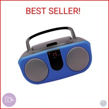 Proscan PRCD243M-BLUE 2.4-Watt-RMS Portable CD Boom Box with AM/FM Radio Blue 