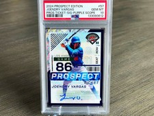 2024 PANINI JOENDRY VARGAS PROSPECT EDITION AUTO-PURPLE SCOPE  🔥/49 PSA 10 GEM