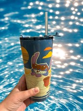 Disney Tumbler Stitch Stainless Steel Tumbler with Straw 18oz- Lilo and Stitch
