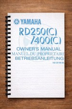 YAMAHA RD250 C RD400 C OWNERS USER GUIDE MANUAL