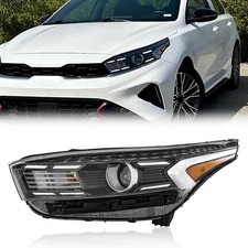 Headlight Assembly Compatible with 2022 2023 2024 Kia Forte FE LX LXS, Halogen