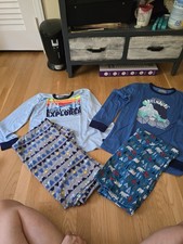 Eddie Bauer Boy's 4 Piece Set Pajamas Gray Size M-10/12 NWT