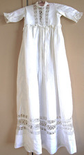 EDWARDIAN CHRISTENING GOWN - HAND MADE LACE - 100 COTTON - BABY OR DOLL