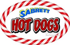 Hot Dogs DECAL Food Concession Vinyl Sign Sticker so Choose Size 