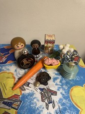 De Colección Avon Lote De Diez Años 70 Vibe Turtle, Small World, Hipopótamo, Zanahoria Pingüino