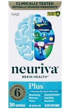 Lot Of 2 - Schiff Neuriva Brain Health Plus 30 Capsules Exp. 2026 + New Sealed