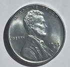 1943-S Lincoln Wheat Steel Cent 1c - "Beautiful Uncirculated Steelie" -