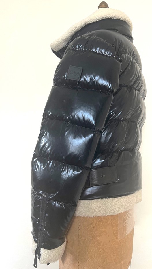 SAM. Black Gloss Down Puffer Jacket Oversized she… - image 5