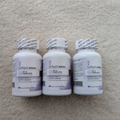 Lot of 3 MVW Complete Formulation D5000 Softgels Multivitamins with Zinc 01/27