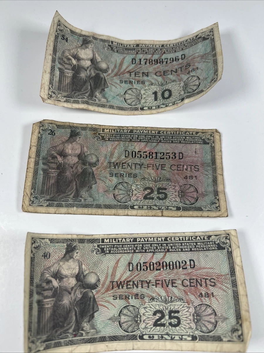 25c Denomination US Military Payment Certificates for sale | eBay